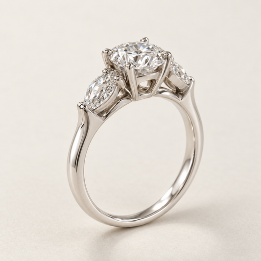 2.60 ct Three-Stone Lab-Grown Diamond Ring