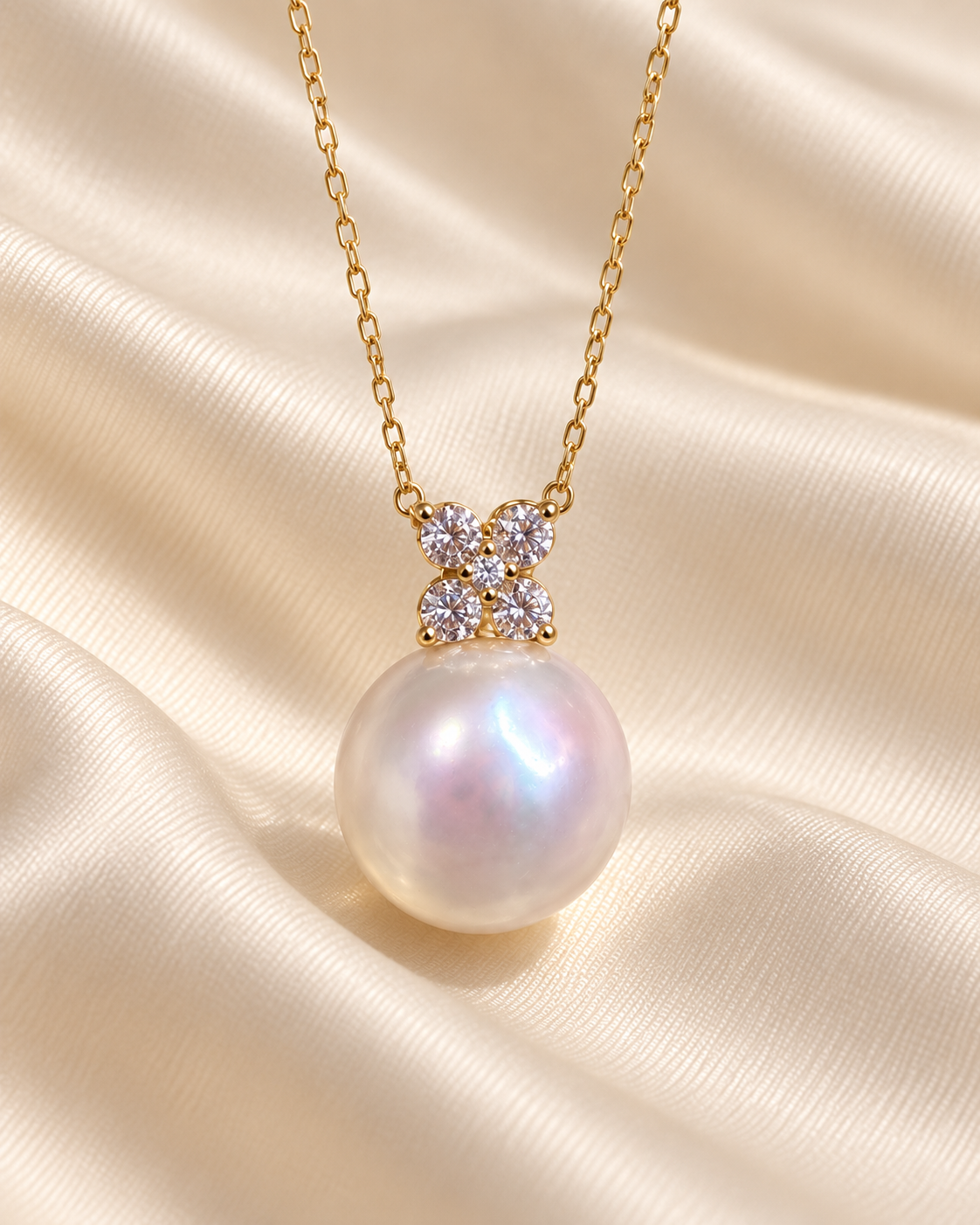 Quiet Bloom Moonlit -Edison Pearl Pendant Necklace