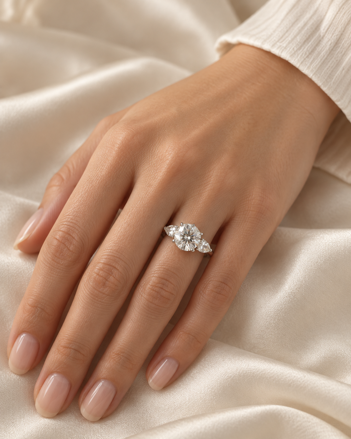 2.60 ct Three-Stone Lab-Grown Diamond Ring