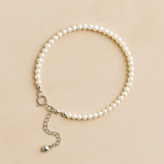 Freshwater Pearl Bracelet – Dainty 2.5–4mm White Pearl