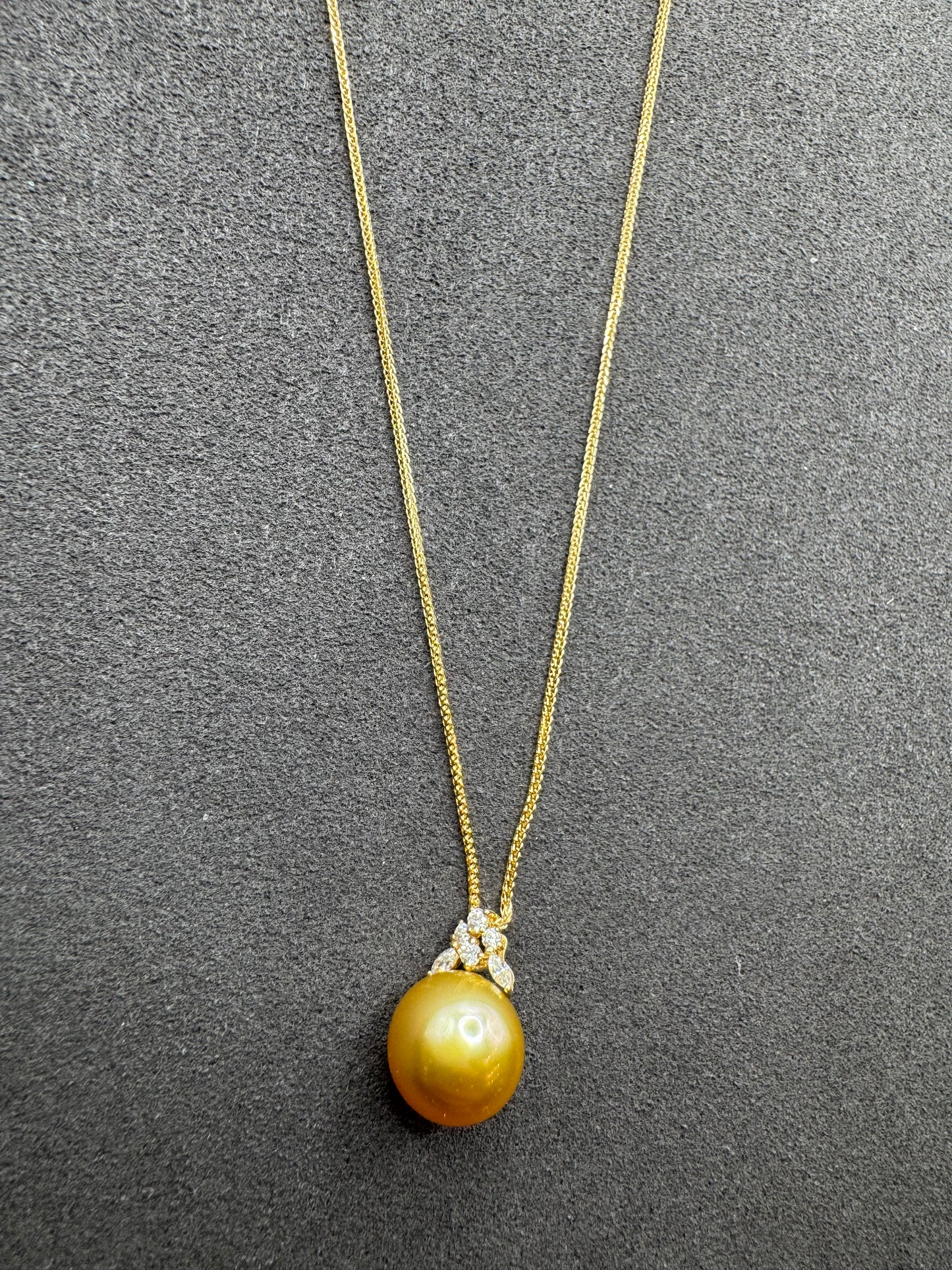 Golden South Sea Pearl Pendant Necklace