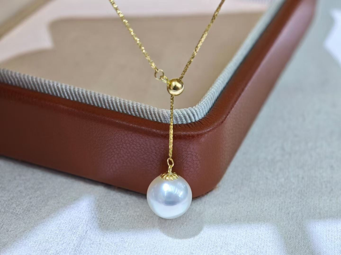 8-9mm Sea Pearl Akoya Pendant Necklace 18k Gold