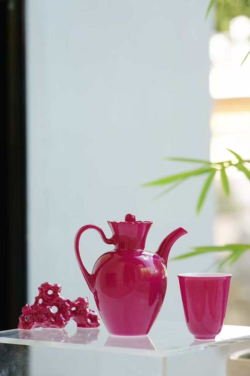 Rouge Red Handmade Teapot Set