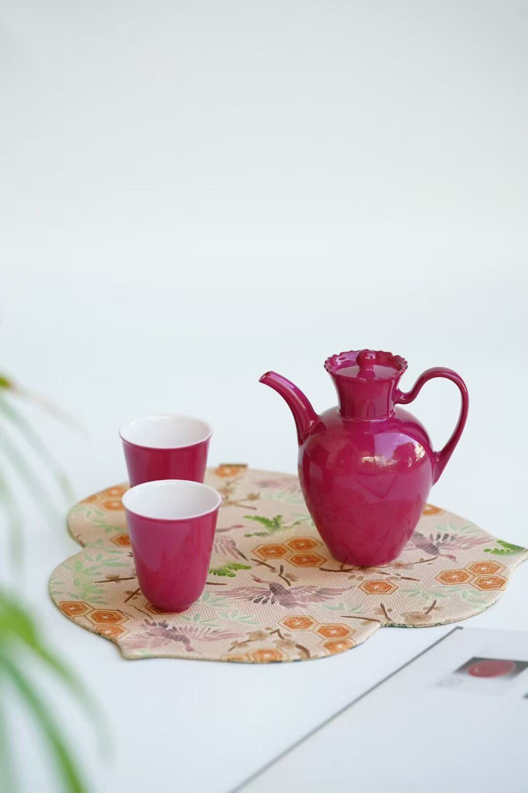 Rouge Red Handmade Teapot Set