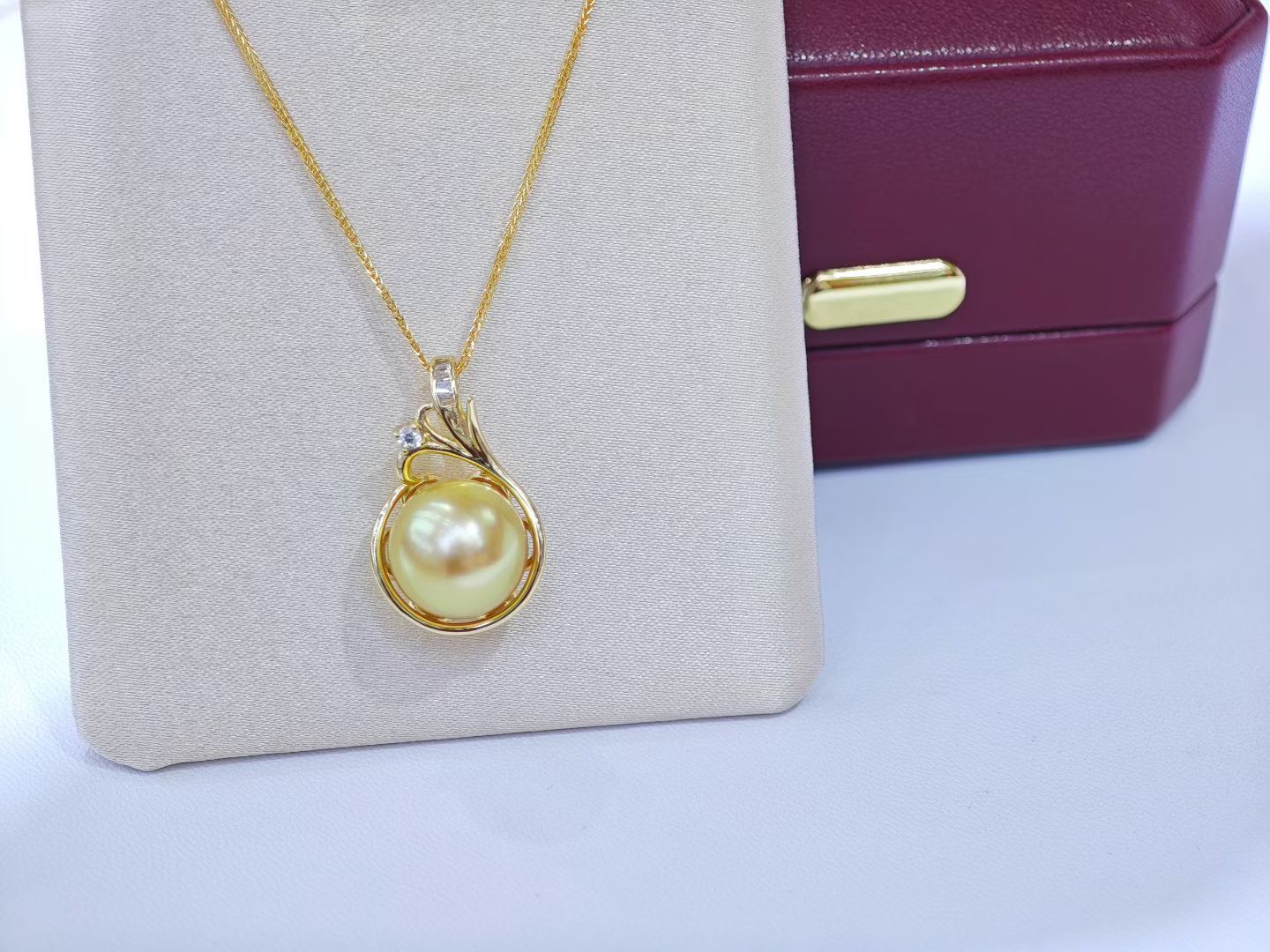 Lustre of Fortune Necklace-Lucky Pouch Gold Bead Necklace| Carry your wishes close to your heart-a symbol of luck, love and quiet confidence