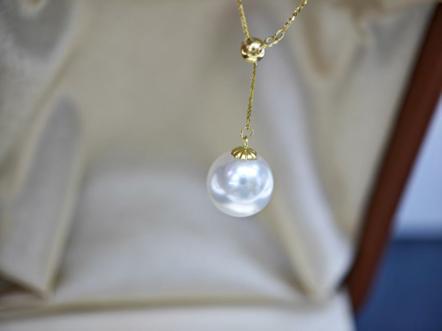 8-9mm Sea Pearl Akoya Pendant Necklace 18k Gold